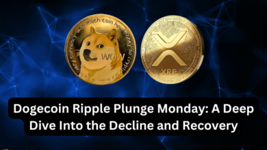 dogecoin ripple plunge monday